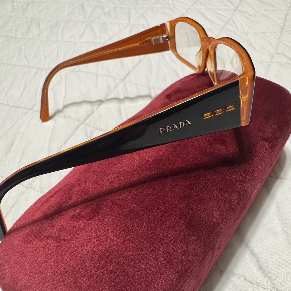 Prada Black and Amber Eyeglasses